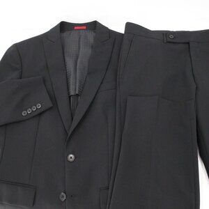 John Varvatos Suit Men’s 36R 32x28 Wool Single Breasted peak lapel Classic black